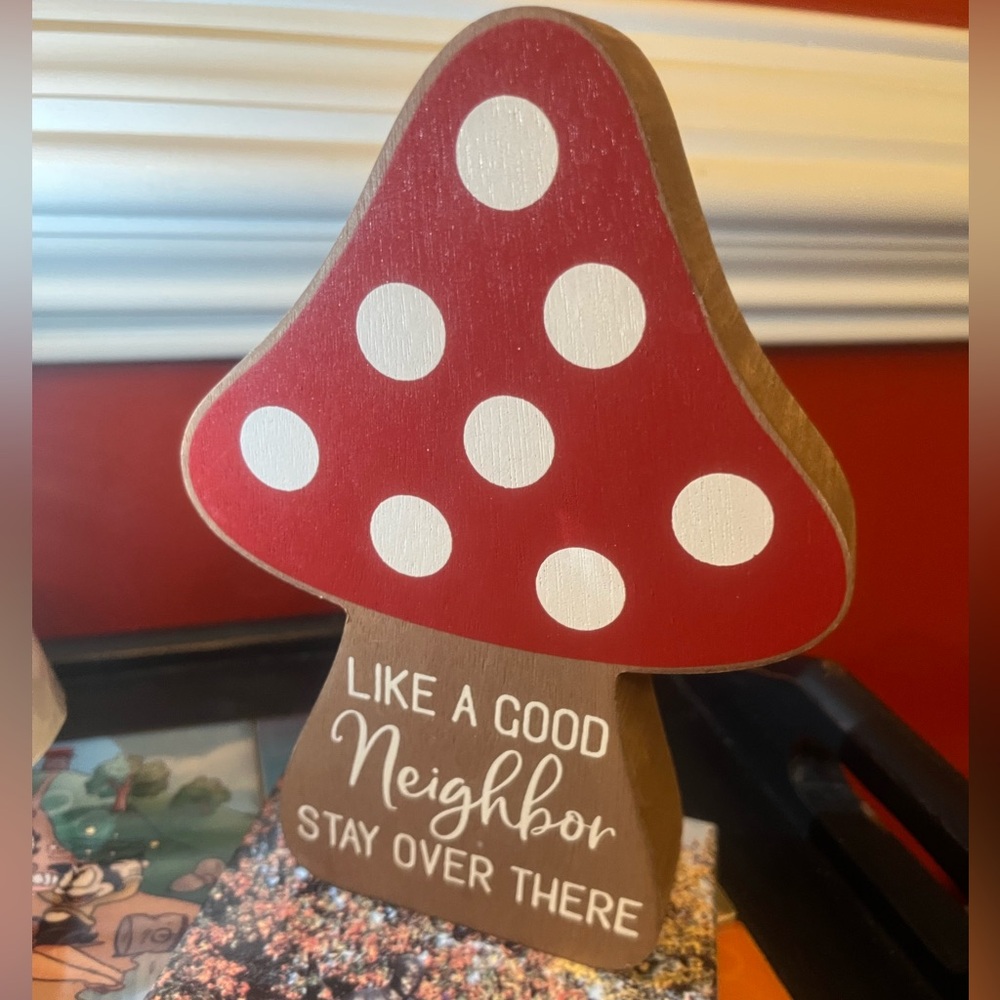Mushroom Sign Decor